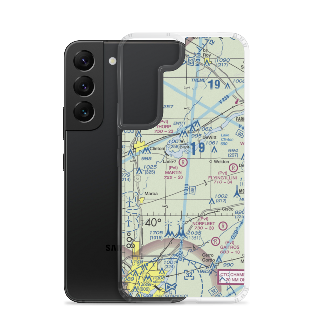 Martin RLA Restricted Landing Area (IL82) VFR Sectional Samsung Case Samsung Galaxy S22 model shown