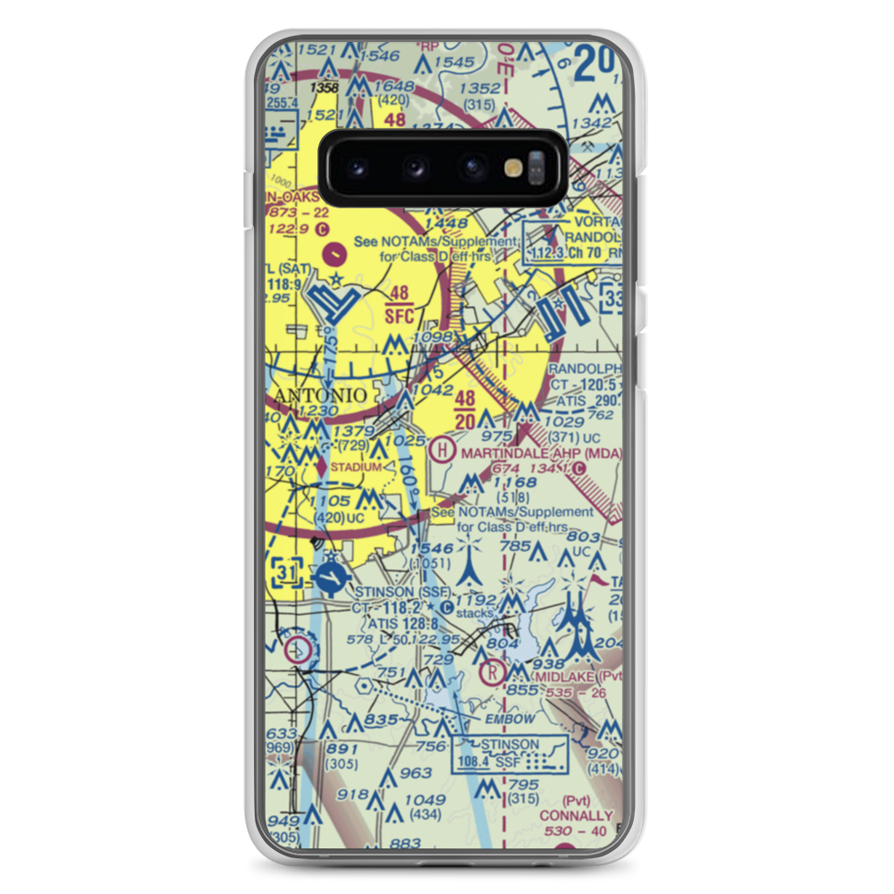 Martindale Army Heliport (MDA) VFR Sectional Samsung Case Samsung Galaxy S10+ model shown
