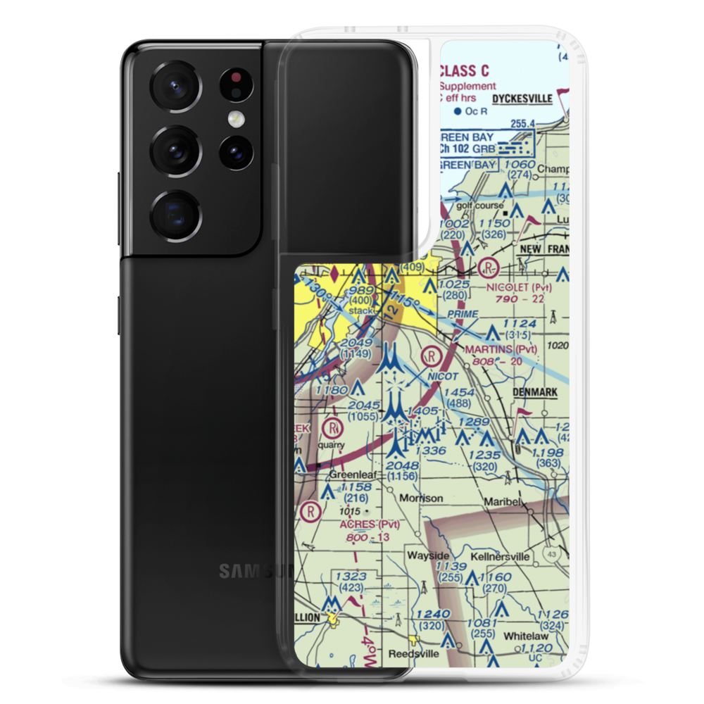 Martins Aerodrome (WI78) VFR Sectional Samsung Case Samsung Galaxy S21 Ultra model shown