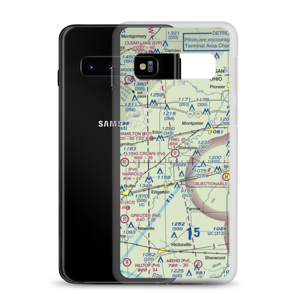 Marvin Thiel Field (OI72) VFR Sectional Samsung Case Samsung Galaxy S10 model shown