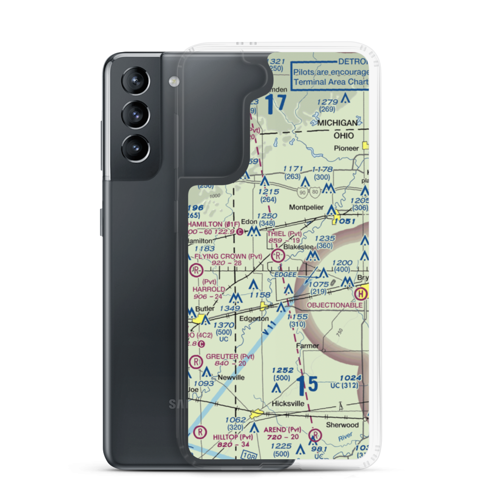 Marvin Thiel Field (OI72) VFR Sectional Samsung Case Samsung Galaxy S21 model shown