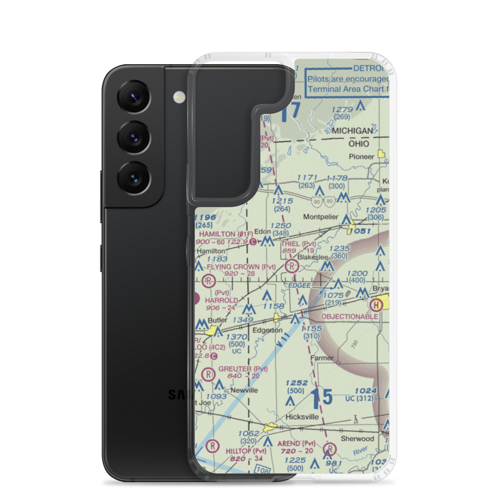 Marvin Thiel Field (OI72) VFR Sectional Samsung Case Samsung Galaxy S22 model shown