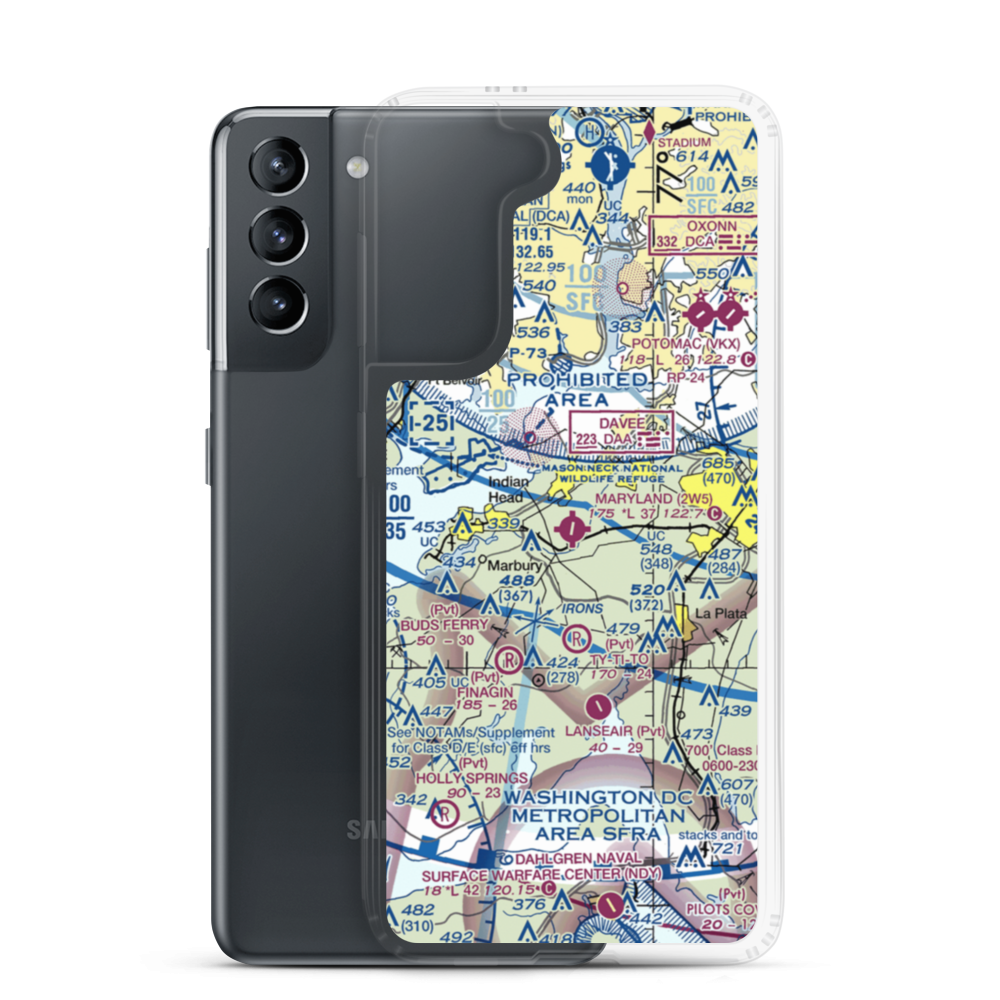 Maryland Airport (2W5) VFR Sectional Samsung Case Samsung Galaxy S21 model shown
