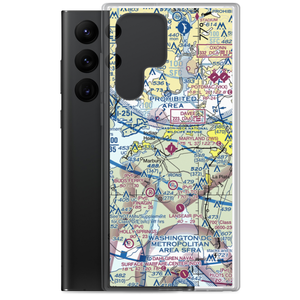 Maryland Airport (2W5) VFR Sectional Samsung Case Samsung Galaxy S22 Ultra model shown