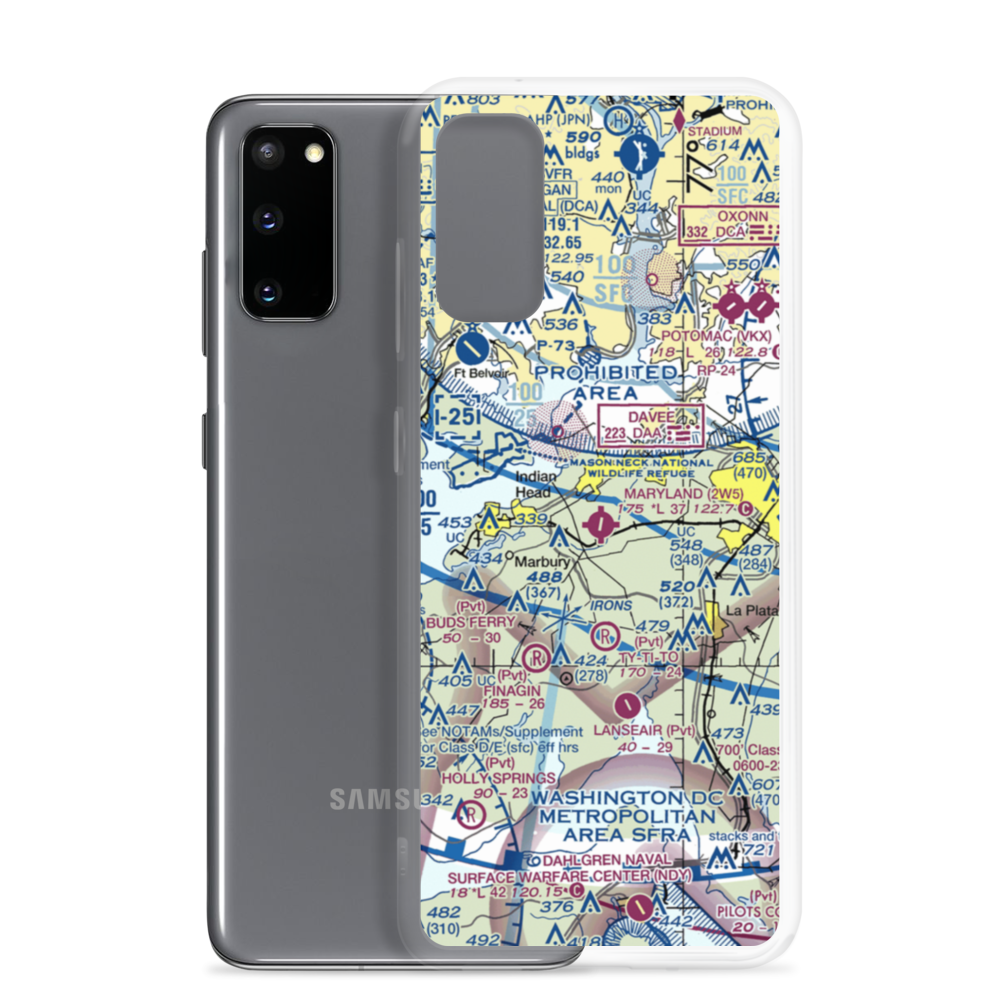 Maryland Airport (2W5) VFR Sectional Samsung Case Samsung Galaxy S20 model shown