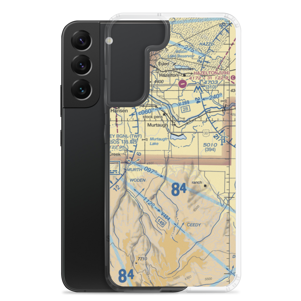 Mason Airport (30ID) VFR Sectional Samsung Case Samsung Galaxy S22 Plus model shown