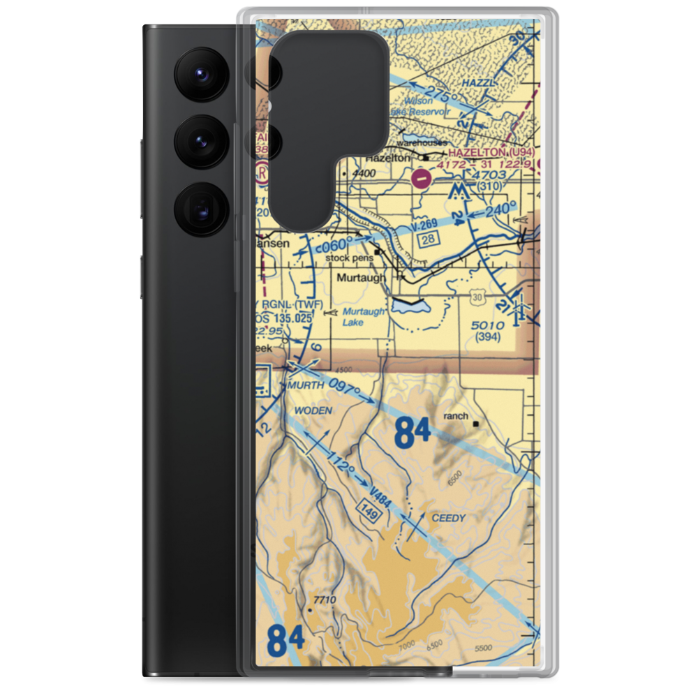 Mason Airport (30ID) VFR Sectional Samsung Case Samsung Galaxy S22 Ultra model shown