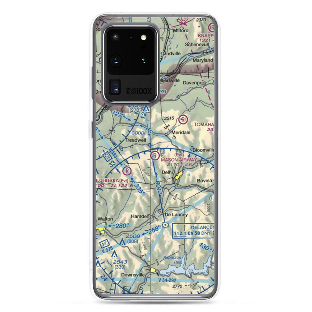 Mason Airway Airport (9NY6) VFR Sectional Samsung Case Samsung Galaxy S20 Ultra model shown