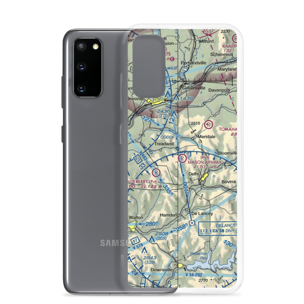 Mason Airway Airport (9NY6) VFR Sectional Samsung Case Samsung Galaxy S20 model shown