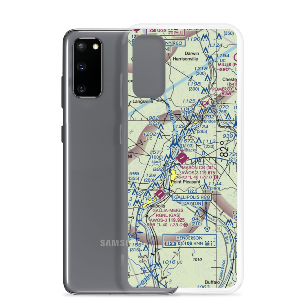 Mason County Airport (3I2) VFR Sectional Samsung Case Samsung Galaxy S20 model shown