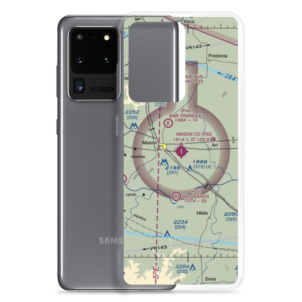 Mason County Airport (T92) VFR Sectional Samsung Case Samsung Galaxy S20 Ultra model shown