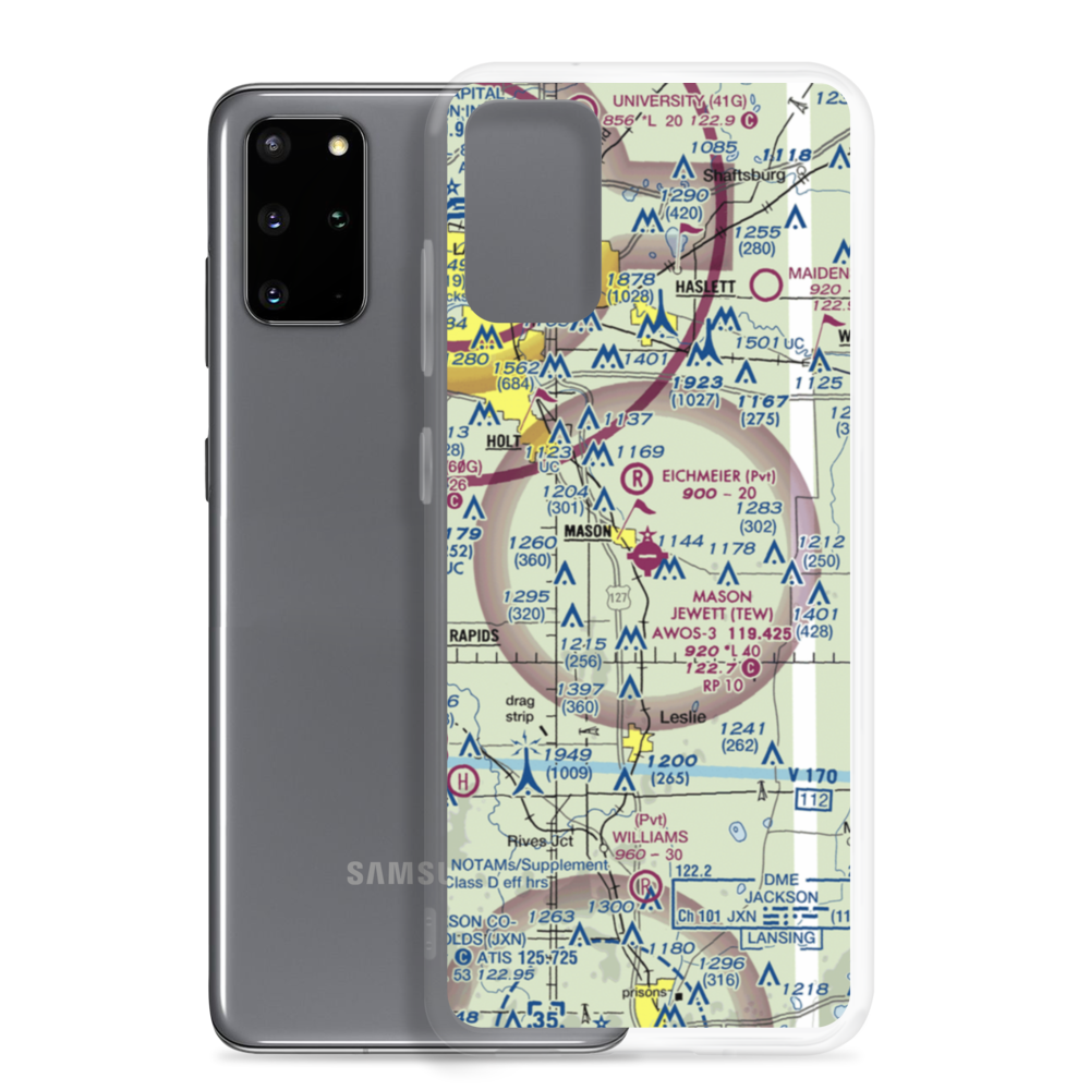 Mason Jewett Field (TEW) VFR Sectional Samsung Case Samsung Galaxy S20 Plus model shown