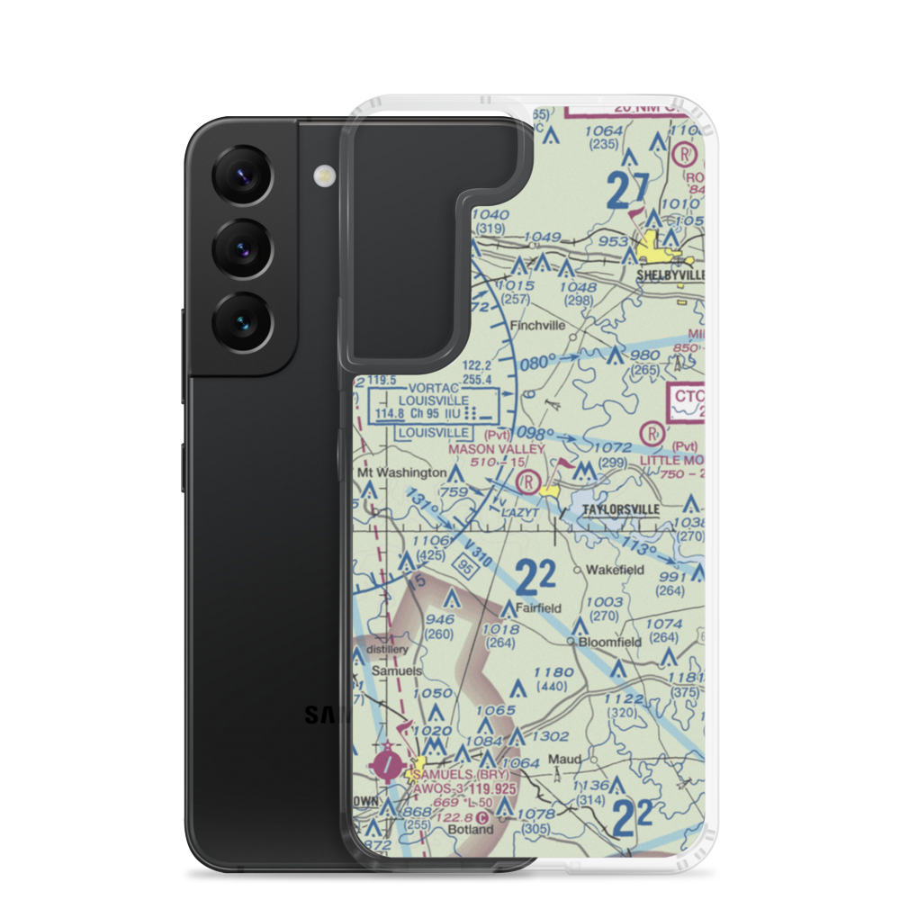 Mason Valley Airport (3KY3) VFR Sectional Samsung Case Samsung Galaxy S22 model shown