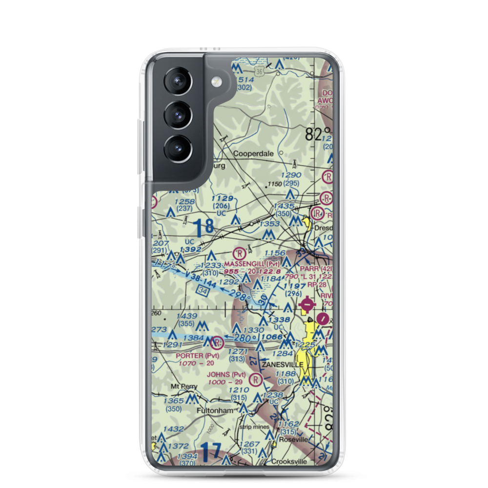 Massengill Airport (7OI9) VFR Sectional Samsung Case Samsung Galaxy S21 model shown