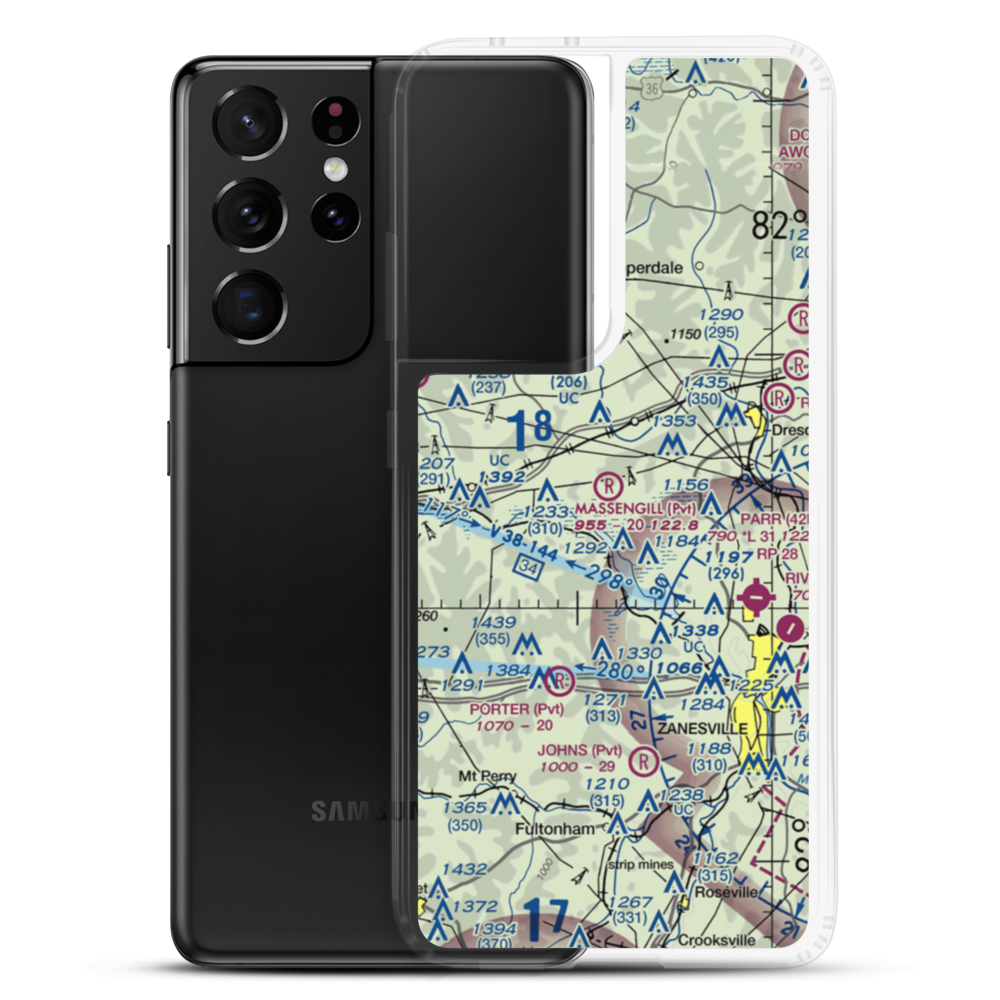 Massengill Airport (7OI9) VFR Sectional Samsung Case Samsung Galaxy S21 Ultra model shown