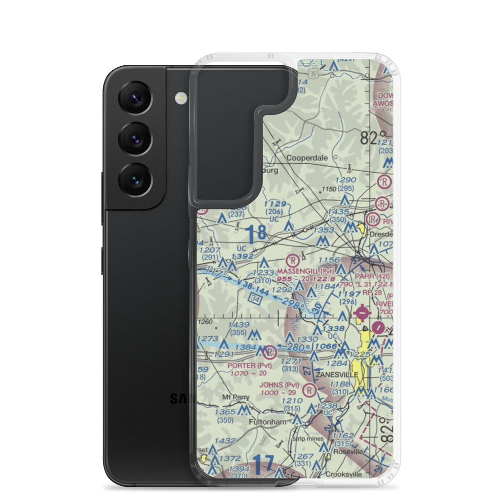 Massengill Airport (7OI9) VFR Sectional Samsung Case Samsung Galaxy S22 model shown