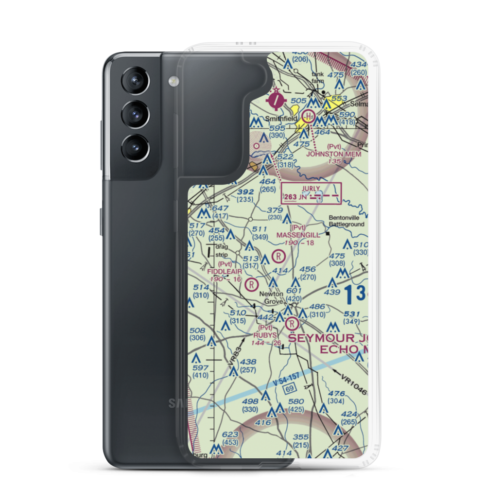 Massengill Airport (NC76) VFR Sectional Samsung Case Samsung Galaxy S21 model shown