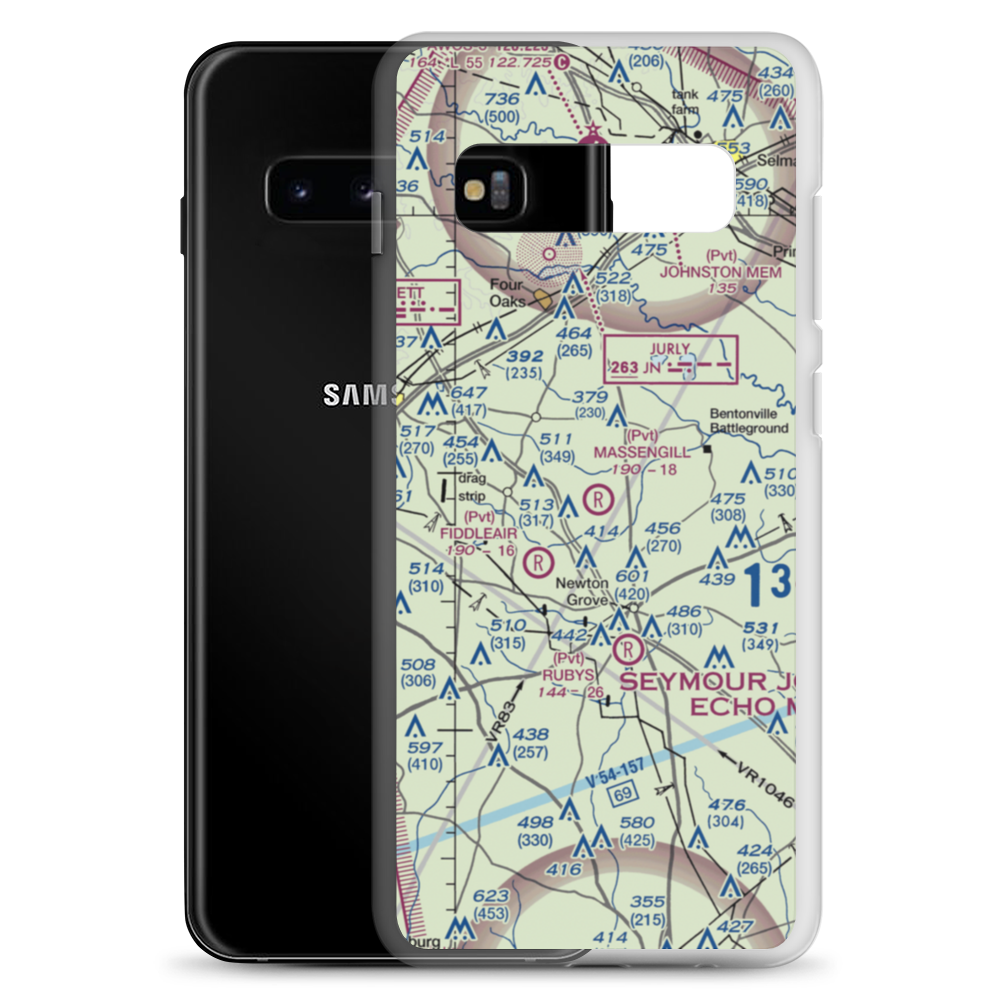 Massengill Airport (NC76) VFR Sectional Samsung Case Samsung Galaxy S10+ model shown