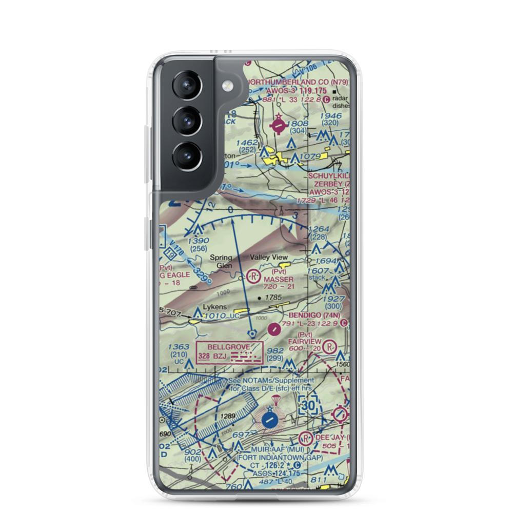 Masser Field (67PN) VFR Sectional Samsung Case Samsung Galaxy S21 model shown