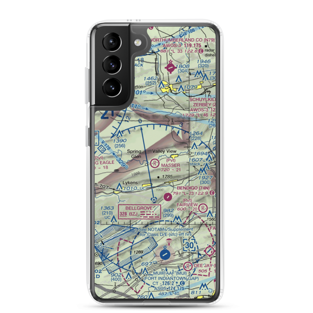 Masser Field (67PN) VFR Sectional Samsung Case Samsung Galaxy S21 Plus model shown