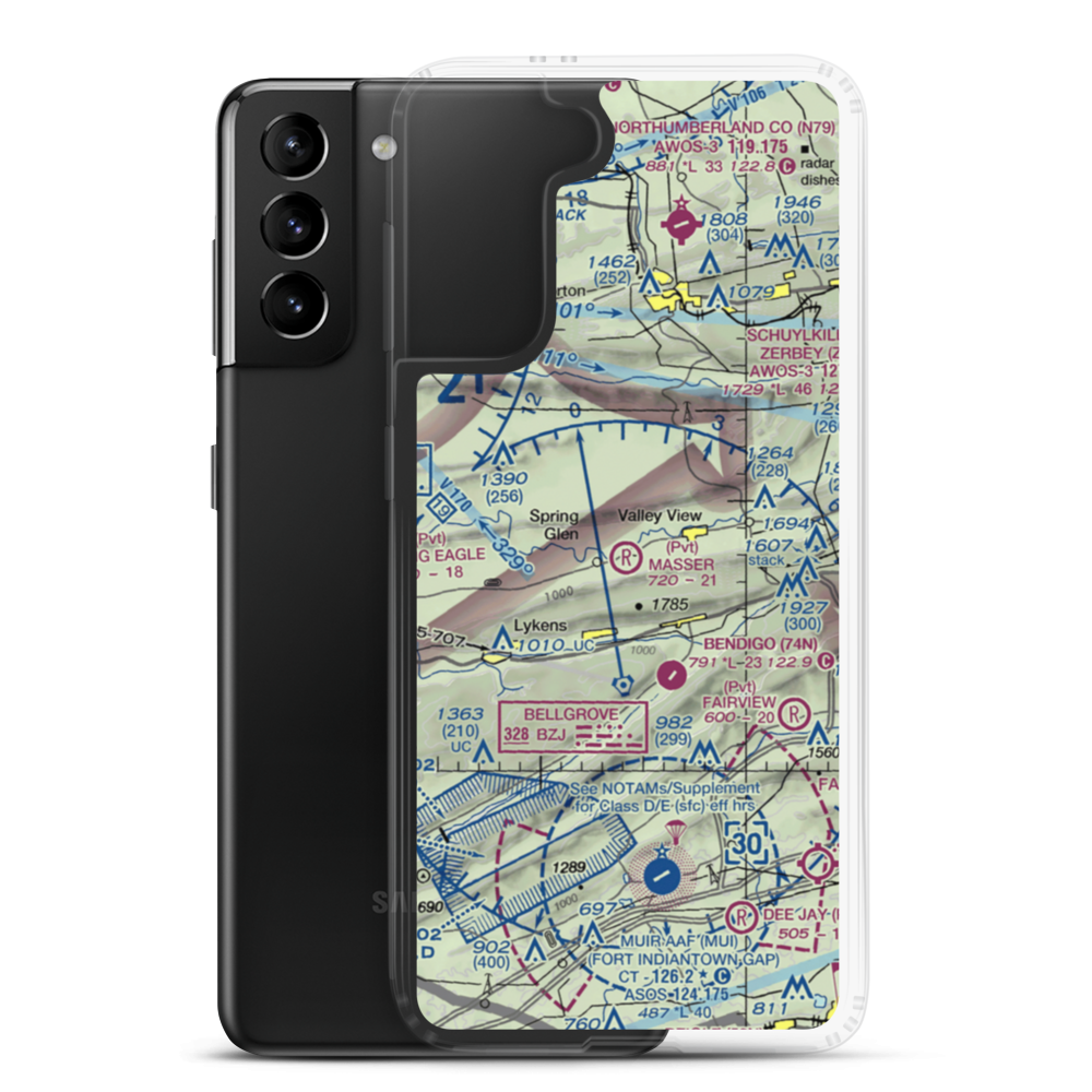 Masser Field (67PN) VFR Sectional Samsung Case Samsung Galaxy S21 Plus model shown