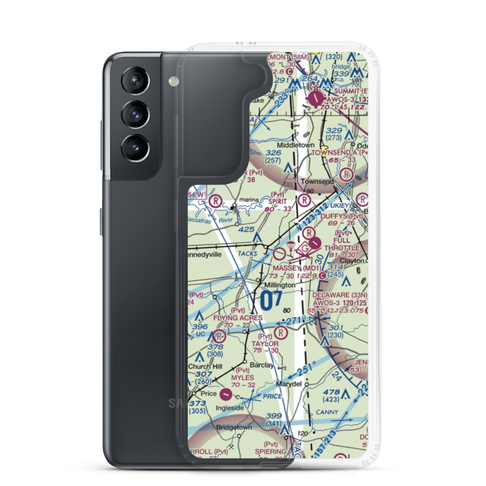 Massey Aerodrome (MD1) VFR Sectional Samsung Case Samsung Galaxy S21 model shown