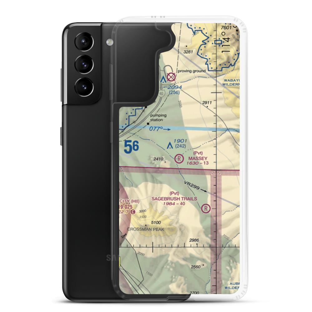 Massey Farm Airport (AZ34) VFR Sectional Samsung Case Samsung Galaxy S21 Plus model shown