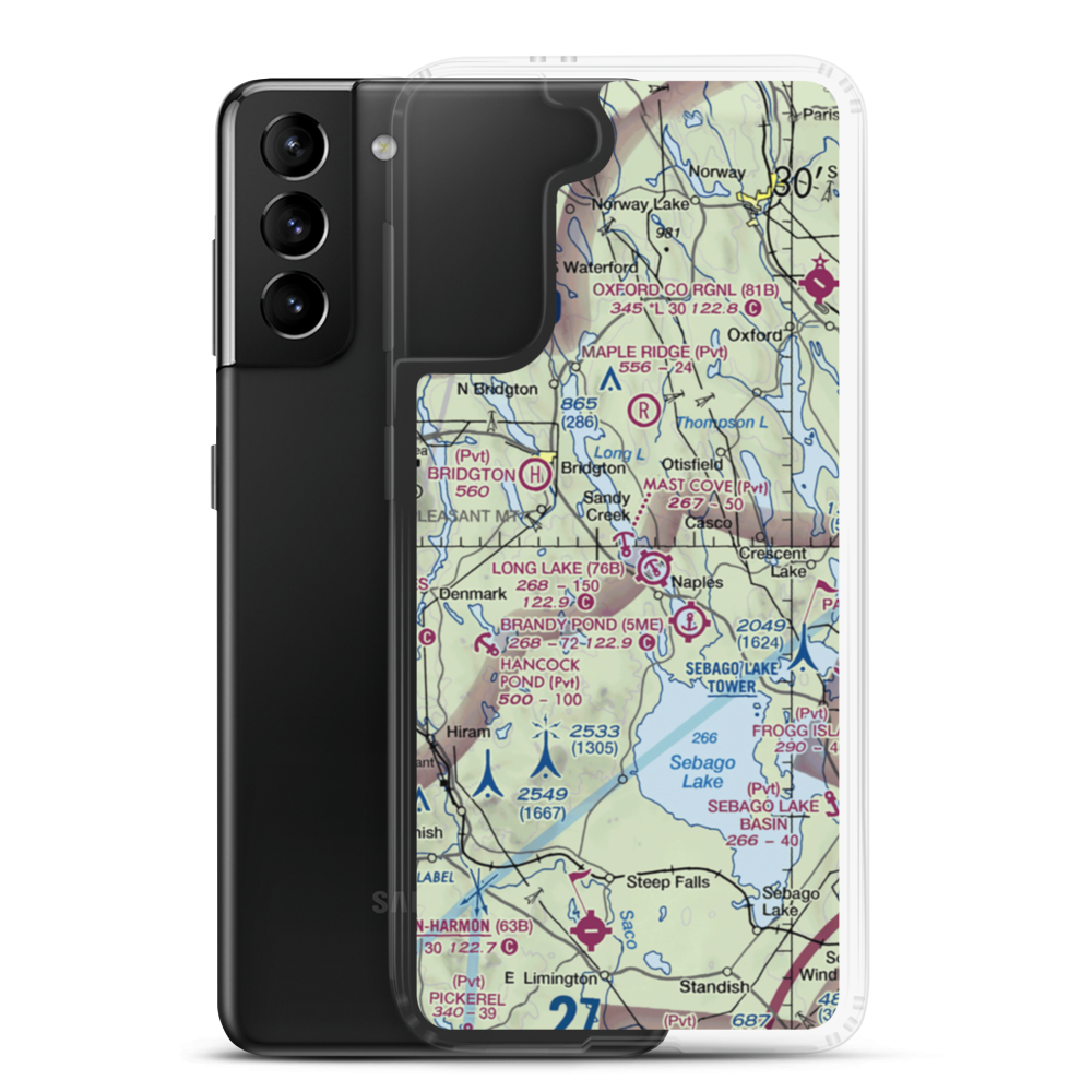 Mast Cove Seaplane Base (3ME8) VFR Sectional Samsung Case Samsung Galaxy S21 Plus model shown