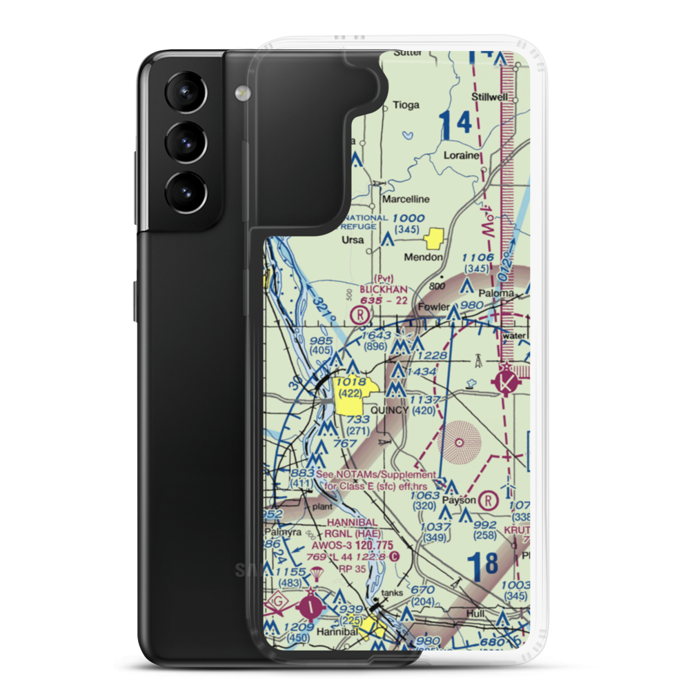 Mast Field (IS45) VFR Sectional Samsung Case Samsung Galaxy S21 Plus model shown