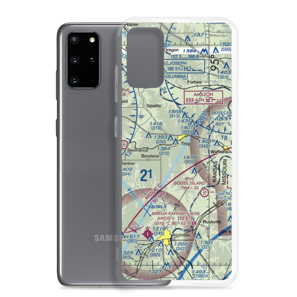 Masters Field (61KS) VFR Sectional Samsung Case Samsung Galaxy S20 Plus model shown