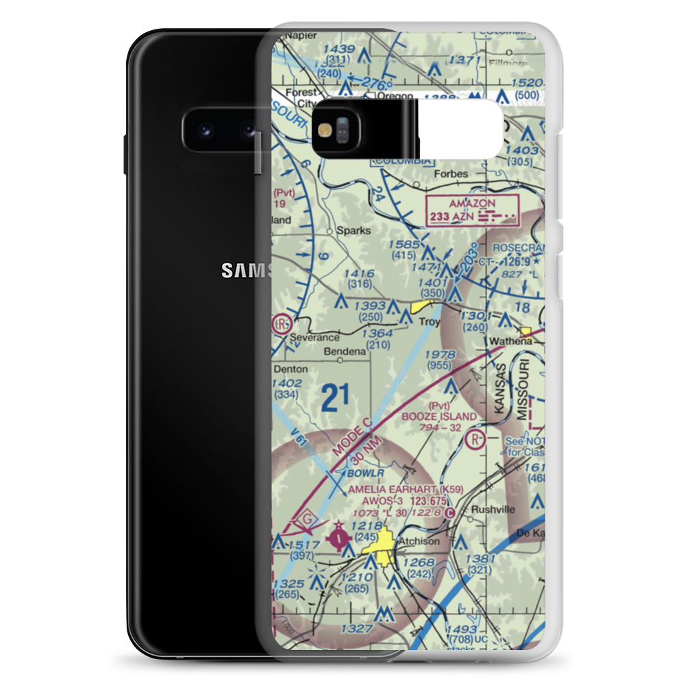 Masters Field (61KS) VFR Sectional Samsung Case Samsung Galaxy S10+ model shown