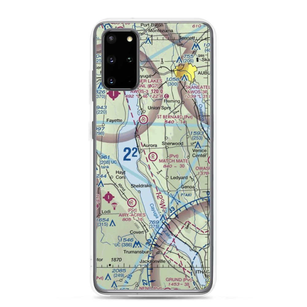 Match Mate Airport (NK74) VFR Sectional Samsung Case Samsung Galaxy S20 Plus model shown