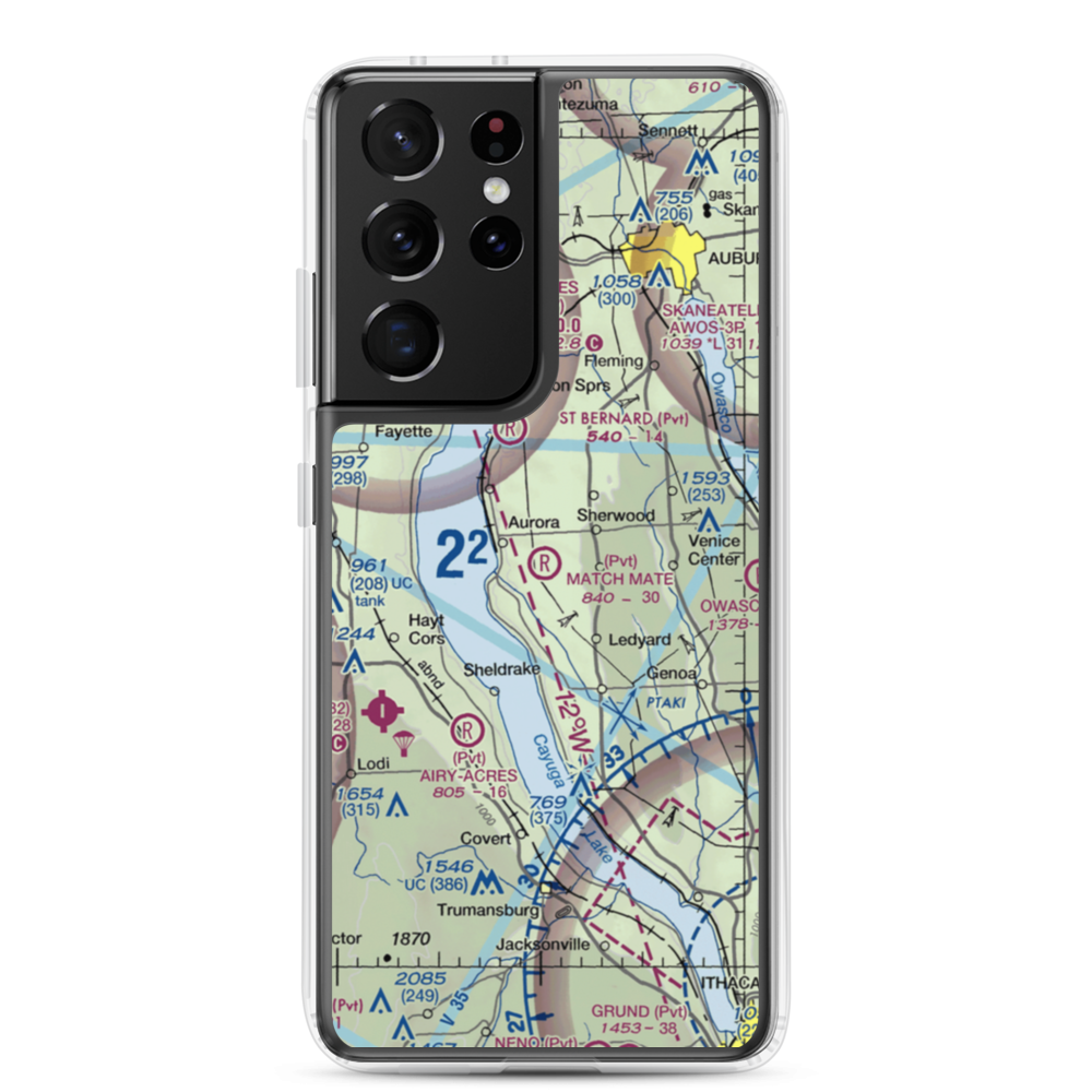 Match Mate Airport (NK74) VFR Sectional Samsung Case Samsung Galaxy S21 Ultra model shown