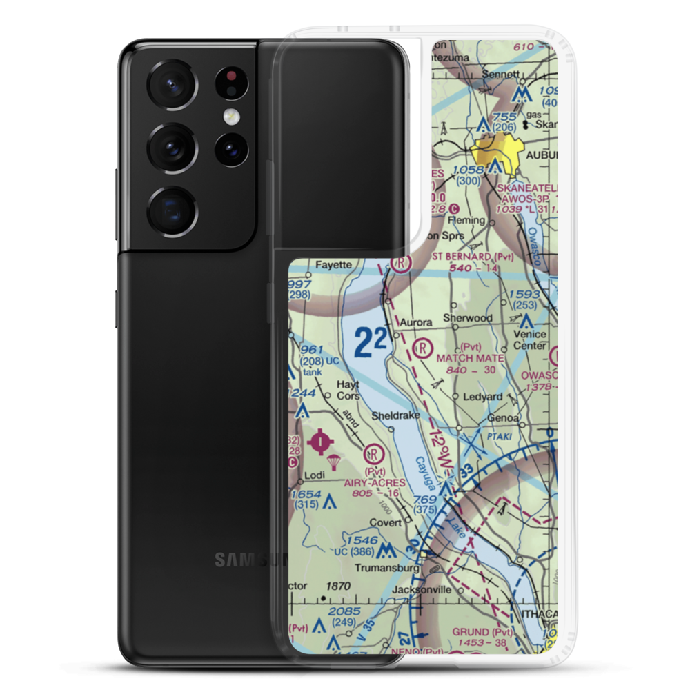 Match Mate Airport (NK74) VFR Sectional Samsung Case Samsung Galaxy S21 Ultra model shown