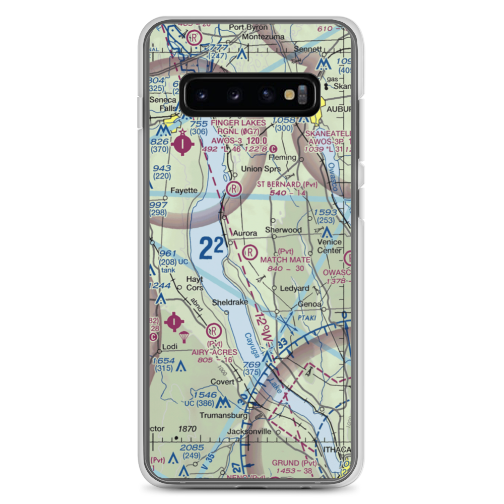 Match Mate Airport (NK74) VFR Sectional Samsung Case Samsung Galaxy S10+ model shown