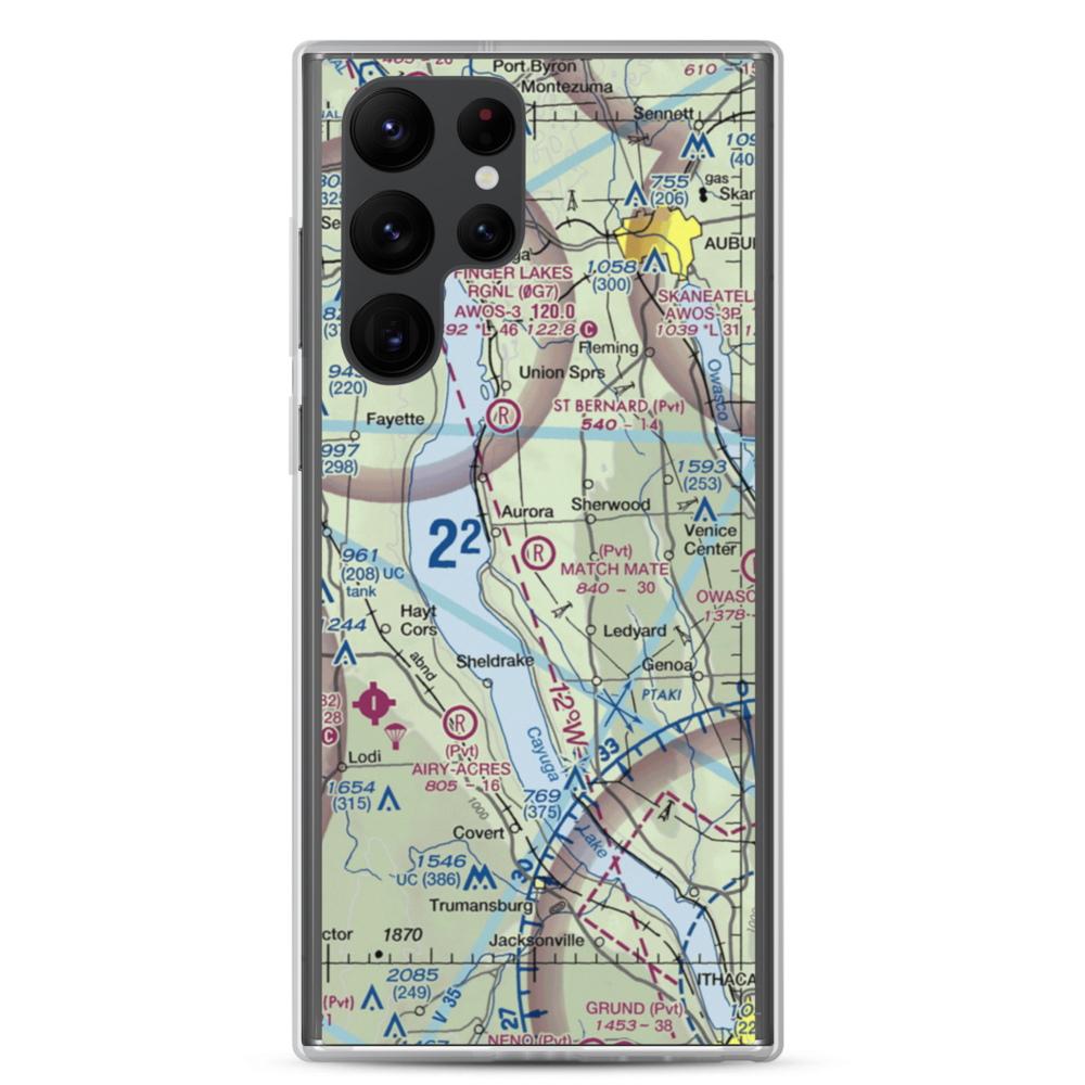 Match Mate Airport (NK74) VFR Sectional Samsung Case Samsung Galaxy S22 Ultra model shown