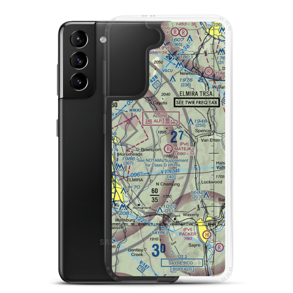 Matejka Field (NK54) VFR Sectional Samsung Case Samsung Galaxy S21 Plus model shown