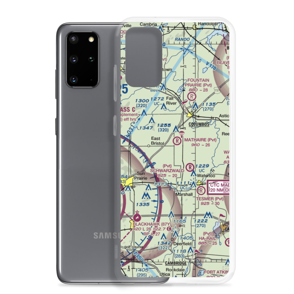 Mathaire Field (WI97) VFR Sectional Samsung Case Samsung Galaxy S20 Plus model shown