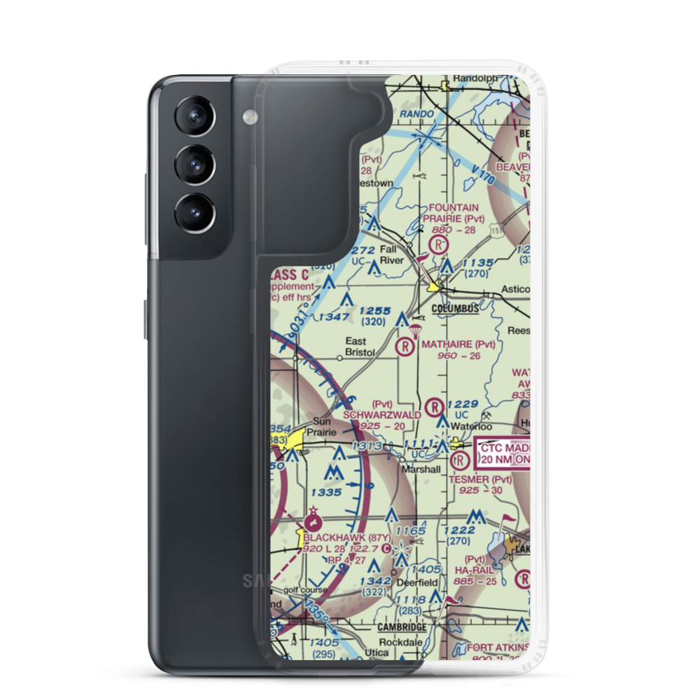 Mathaire Field (WI97) VFR Sectional Samsung Case Samsung Galaxy S21 model shown