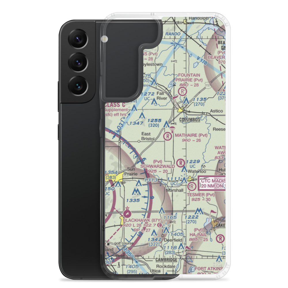 Mathaire Field (WI97) VFR Sectional Samsung Case Samsung Galaxy S22 Plus model shown
