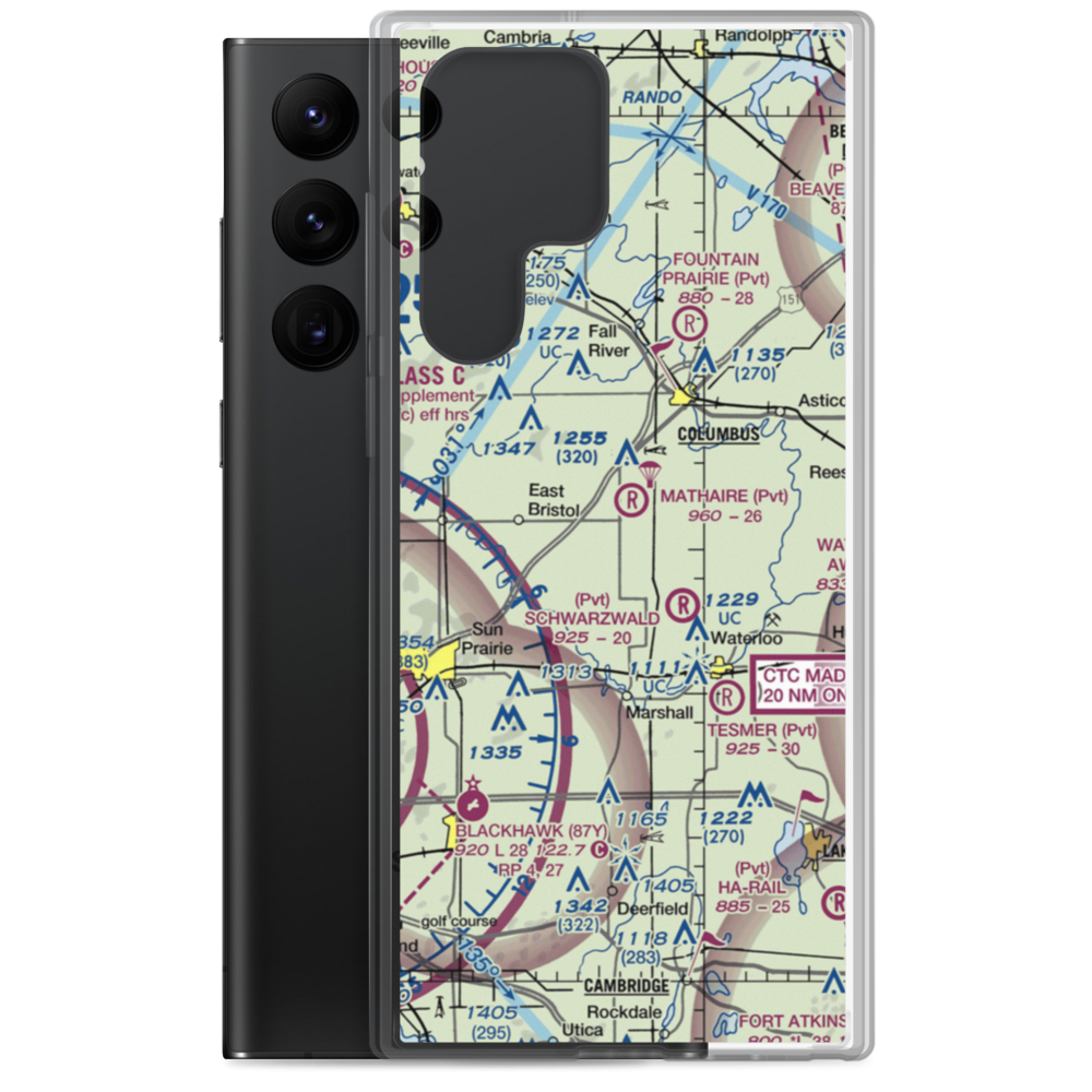 Mathaire Field (WI97) VFR Sectional Samsung Case Samsung Galaxy S22 Ultra model shown
