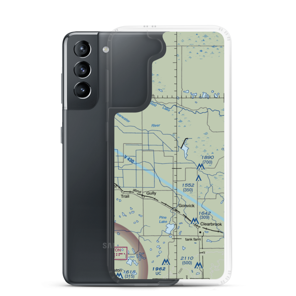 Mathis Airport (MY42) VFR Sectional Samsung Case Samsung Galaxy S21 model shown