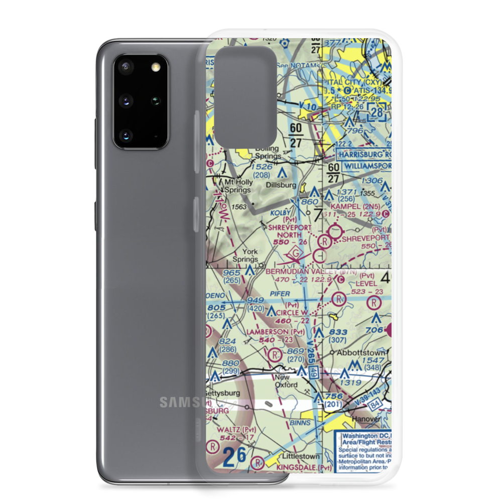 Mathna Airport (2PS3) VFR Sectional Samsung Case Samsung Galaxy S20 Plus model shown
