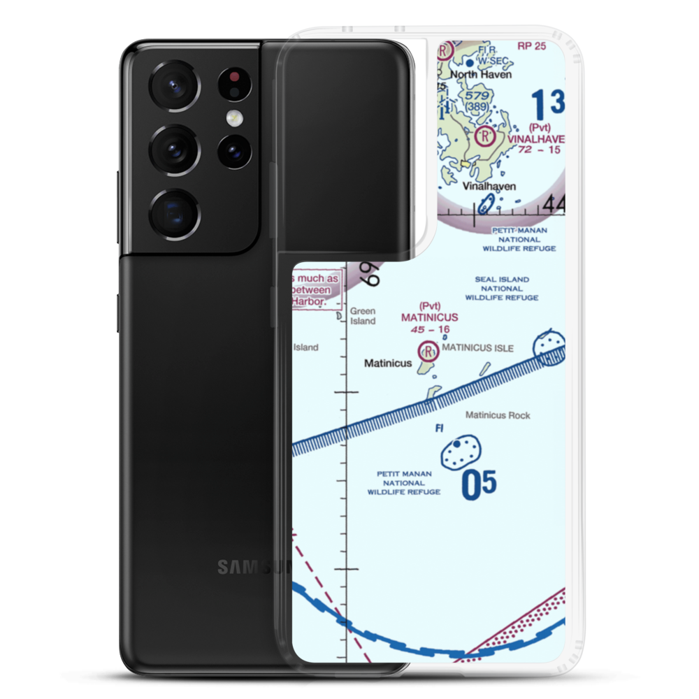 Matinicus Island Airport (35ME) VFR Sectional Samsung Case Samsung Galaxy S21 Ultra model shown
