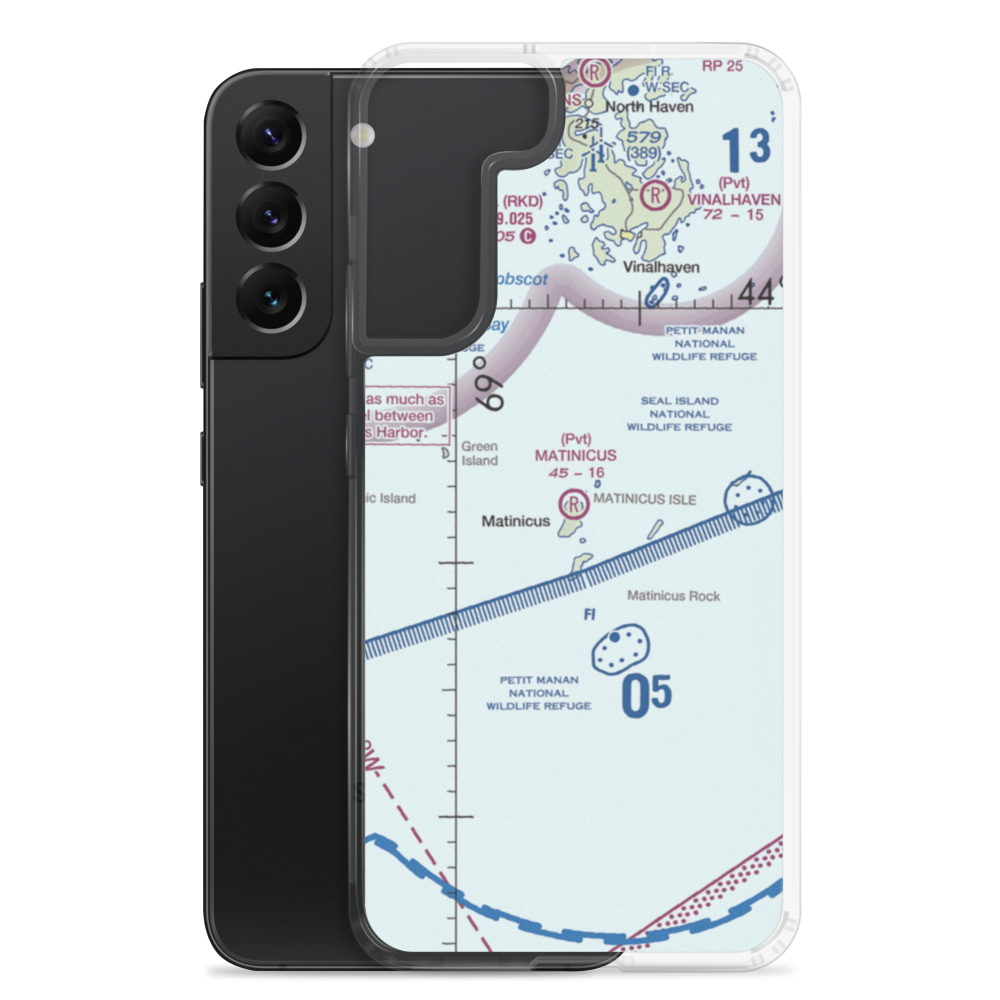 Matinicus Island Airport (35ME) VFR Sectional Samsung Case Samsung Galaxy S22 Plus model shown