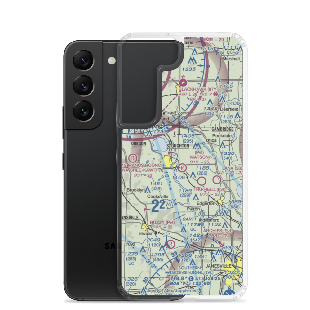 Matson Airport (2WI6) VFR Sectional Samsung Case Samsung Galaxy S22 model shown