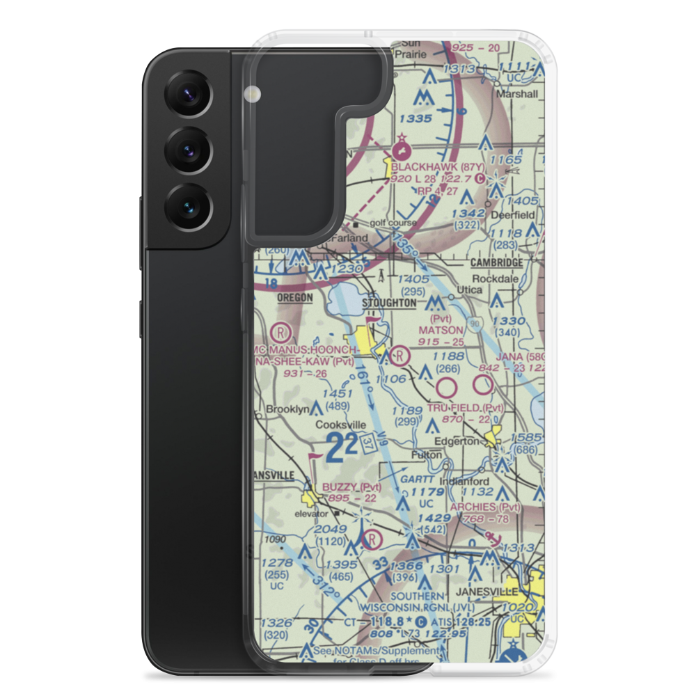 Matson Airport (2WI6) VFR Sectional Samsung Case Samsung Galaxy S22 Plus model shown