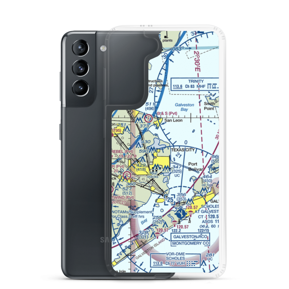 Matt Doyle Airpark (55TE) VFR Sectional Samsung Case Samsung Galaxy S21 model shown