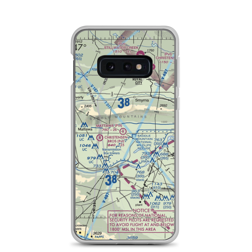 Mattawa Air Strip (74WA) VFR Sectional Samsung Case Samsung Galaxy S10e model shown