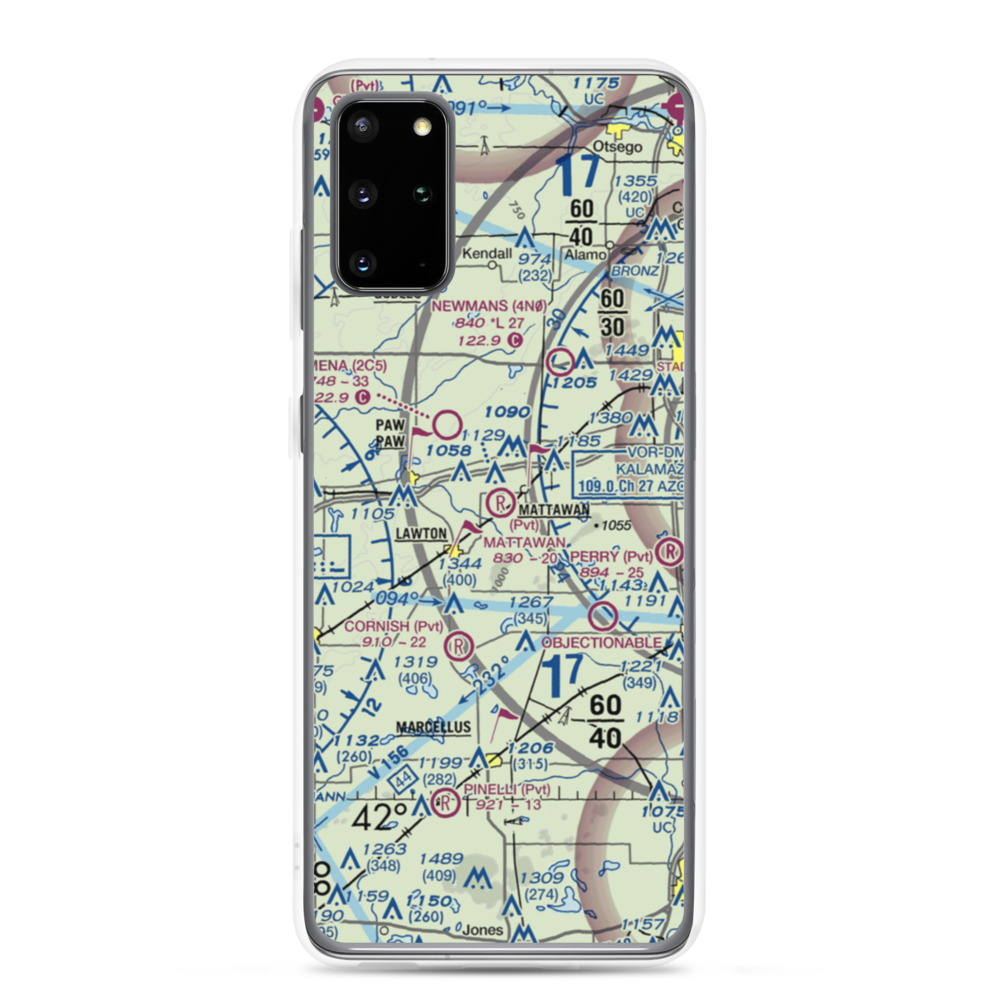 Mattawan Airpark (8MI3) VFR Sectional Samsung Case Samsung Galaxy S20 Plus model shown